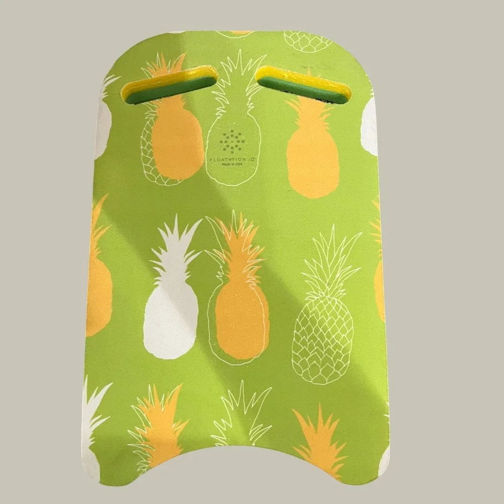 Floatation iQ Pineapple Kickboard Lime Yellow 1.5 x 11 x 18 LFL1213 New